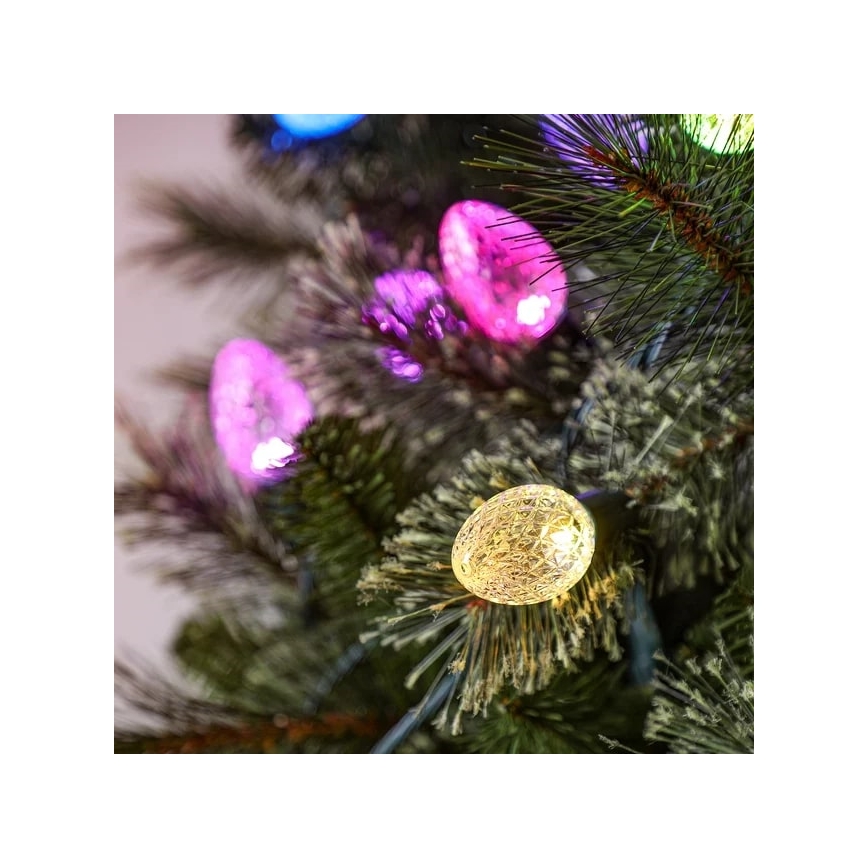 Twinkly - LED RGB Zatemnitven zunanji božična veriga FACETED 80xLED 26,5 m IP44 Wi-Fi