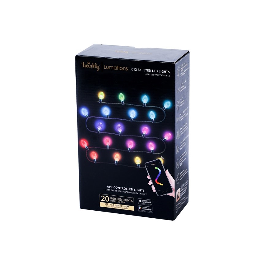 Twinkly - LED RGB Zatemnitven zunanji božična veriga FACETED 80xLED 26,5 m IP44 Wi-Fi