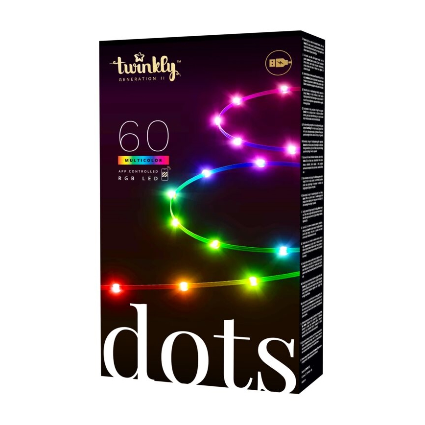 Twinkly - LED RGB Zatemnitveni trak DOTS 60xLED 3 m Wi-Fi USB