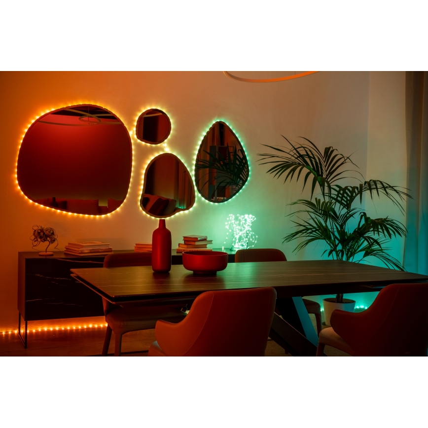 Twinkly - LED RGB zatemnljiv božični niz DOTS 60xLED 7 m USB Wi-Fi