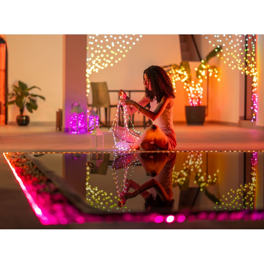 Twinkly - LED RGB zatemljiv božični niz DOTS 60xLED 7 m USB Wi-Fi