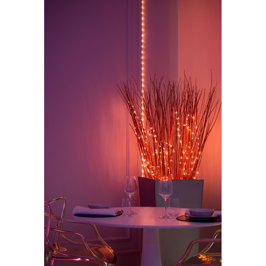 Twinkly - LED RGB z možnostjo zatemnitve, svetlobni niz DOTS 60xLED 7 m USB Wi-Fi