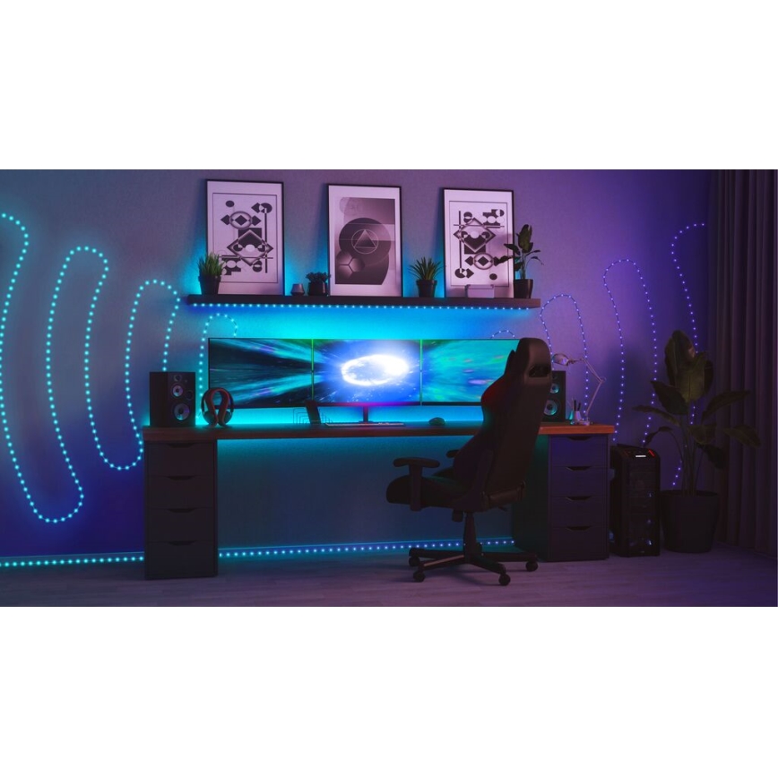Twinkly - LED RGB Zunanji zatemnitveni trak DOTS 200xLED 10 m IP44 WiFi