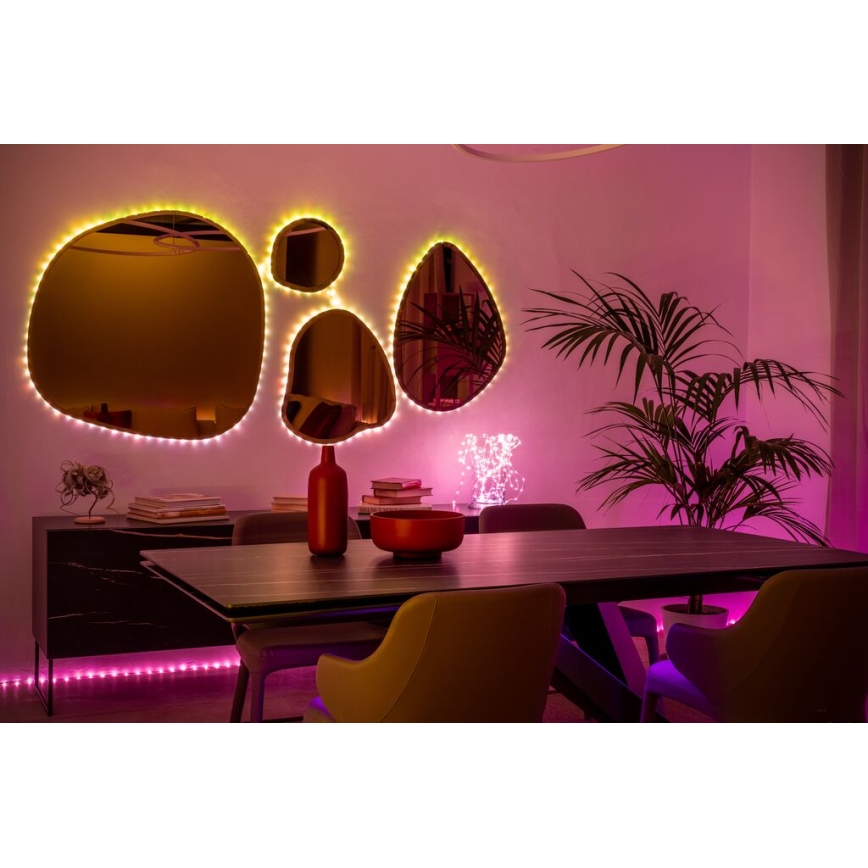 Twinkly - LED RGB Zunanji zatemnitveni trak DOTS 200xLED 10 m IP44 WiFi