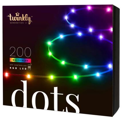 Twinkly - LED RGB Zunanji zatemnitveni trak DOTS 200xLED 10 m IP44 WiFi