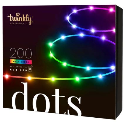 Twinkly - LED RGB Zunanji zatemnitveni trak DOTS 200xLED 10 m IP44 Wi-Fi