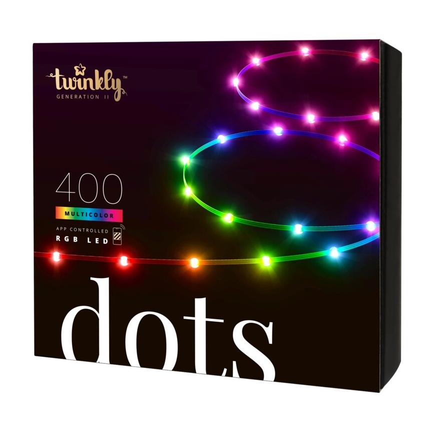 Twinkly - LED RGB Zunanji zatemnitveni trak DOTS 400xLED 20 m IP44 Wi-Fi