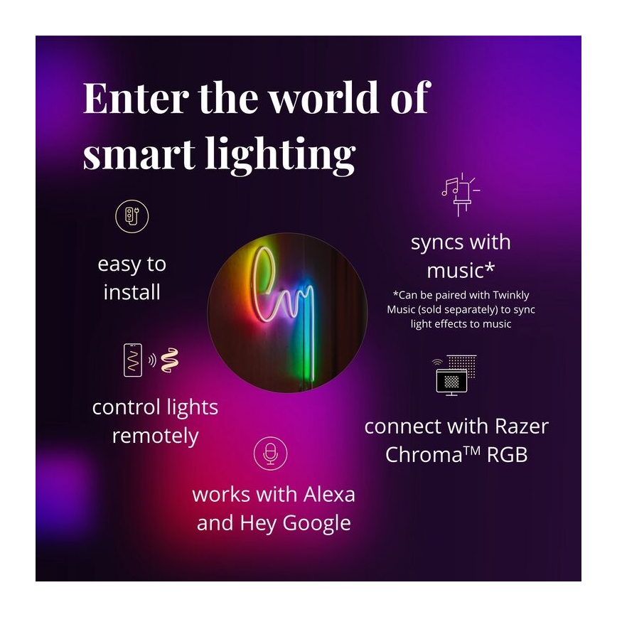 Twinkly - LED RGB Zatemnitveni trak FLEX 200xLED 2 m Wi-Fi