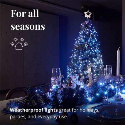 Twinkly - LED RGBW Zatemnitven Božična dekoracija PRE-LIT GARLAND 50xLED 3,15 m Wi-Fi