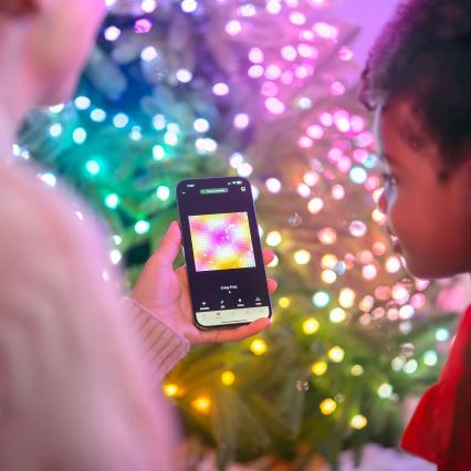 Twinkly - LED RGB niz lučk CANDIES s funkcijo zatemnjevanja, 200 LED, 14 m, USB, Wi‑Fi