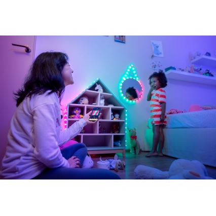 Twinkly - LED RGB niz lučk CANDIES s funkcijo zatemnjevanja, 200 LED, 14 m, USB, Wi‑Fi