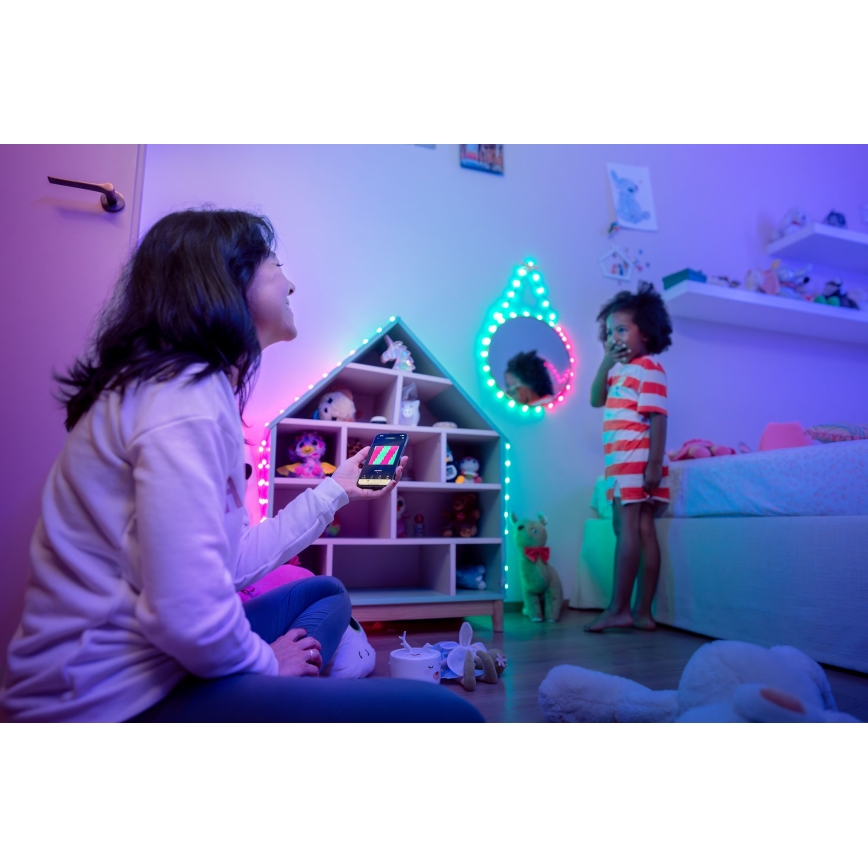 Twinkly - LED RGB niz lučk CANDIES s funkcijo zatemnjevanja, 200 LED, 14 m, USB, Wi‑Fi