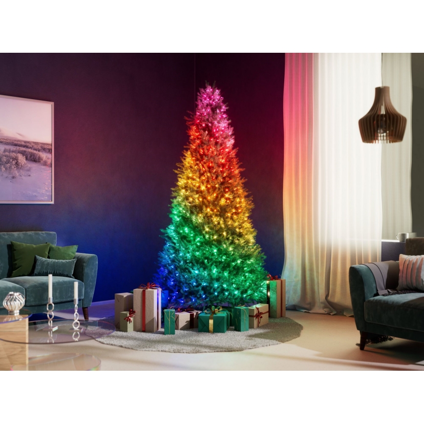 Twinkly - LED RGB niz lučk CANDIES s funkcijo zatemnjevanja, 200 LED, 14 m, USB, Wi‑Fi