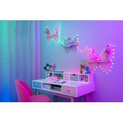 Twinkly - LED RGB z možnostjo zatemnitve niz CANDIES 100xLED 8 m USB Wi-Fi