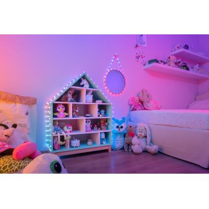 Twinkly - RGB LED zatemnljiv božični niz CANDIES 200xLED 14 m USB Wi-Fi