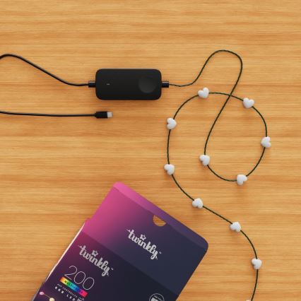 Twinkly - RGB LED zatemnljiv božični niz CANDIES 200xLED 14 m USB Wi-Fi