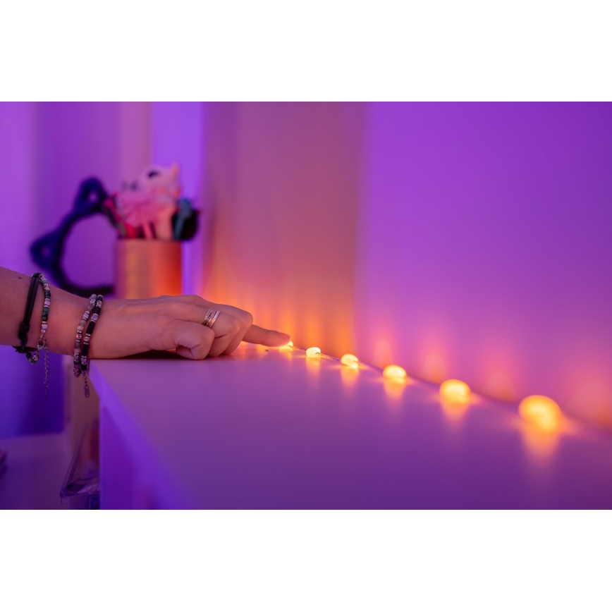 Twinkly - LED RGB zatemljiv niz CANDIES 200xLED 14 m USB Wi-Fi