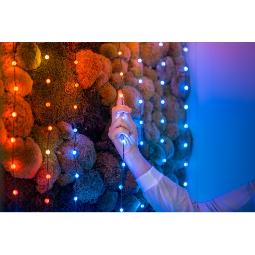 Twinkly - LED RGB Zatemnitvena božična veriga CANDIES 100xLED 8 m USB Wi-Fi