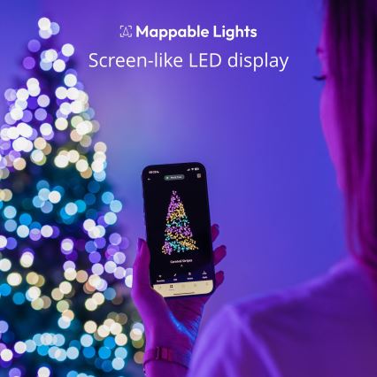 Twinkly - LED RGB Zatemnitvena božična veriga CANDIES 100xLED 8 m USB Wi-Fi
