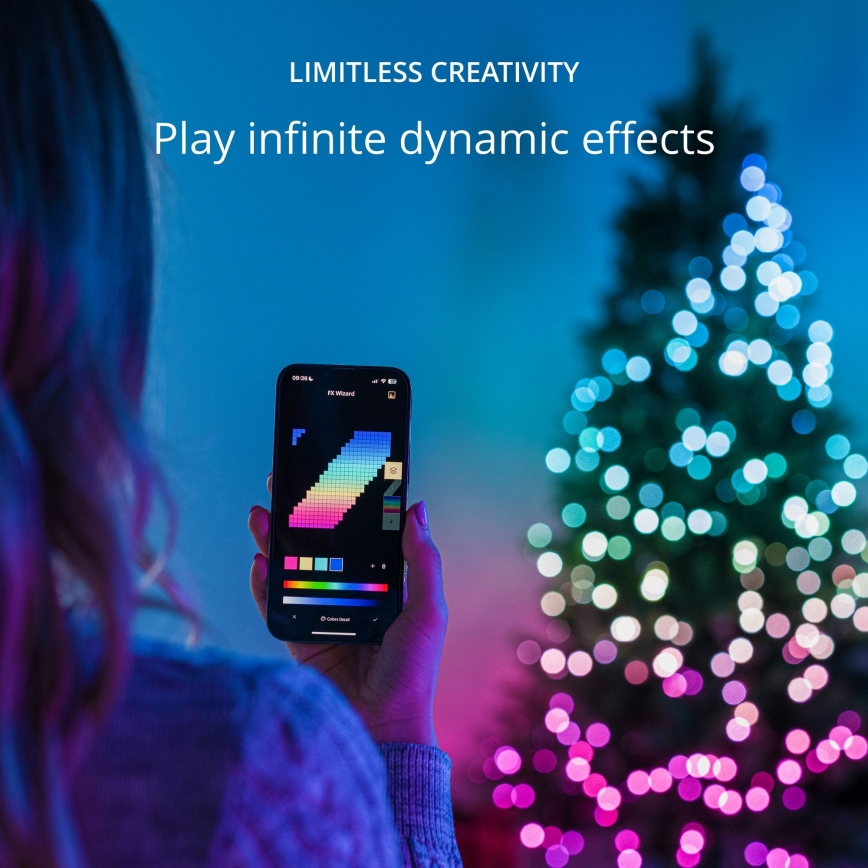 Twinkly - LED RGB Zatemnitvena božična veriga CANDIES 100xLED 8 m USB Wi-Fi