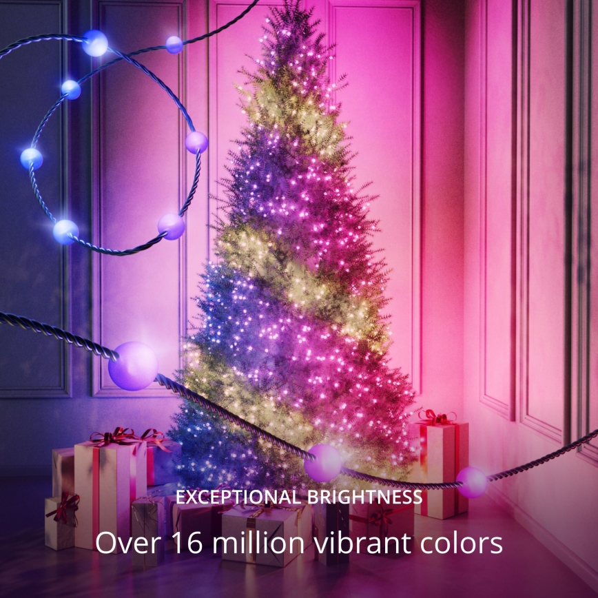 Twinkly - LED RGB Zatemnitvena božična veriga CANDIES 100xLED 8 m USB Wi-Fi