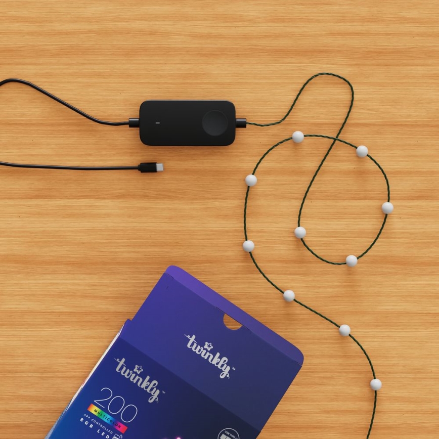 Twinkly - LED RGB Zatemnitvena božična veriga CANDIES 200xLED 14 m USB Wi-Fi