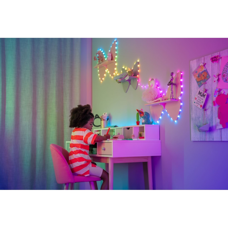 Twinkly - LED RGB zatemljiv niz CANDIES 100xLED 8 m USB Wi-Fi