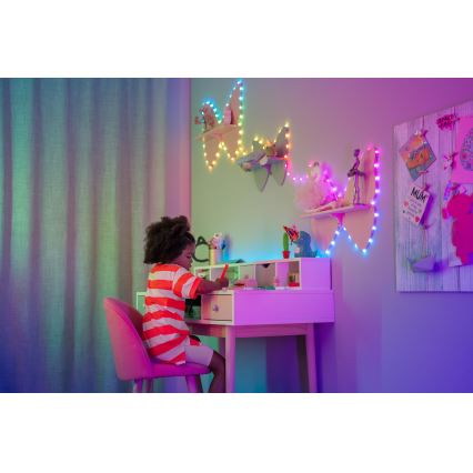 Twinkly - LED RGB veriga lučk CANDIES z možnostjo zatemnitve, 200 LED, 14 m, USB, Wi‑Fi