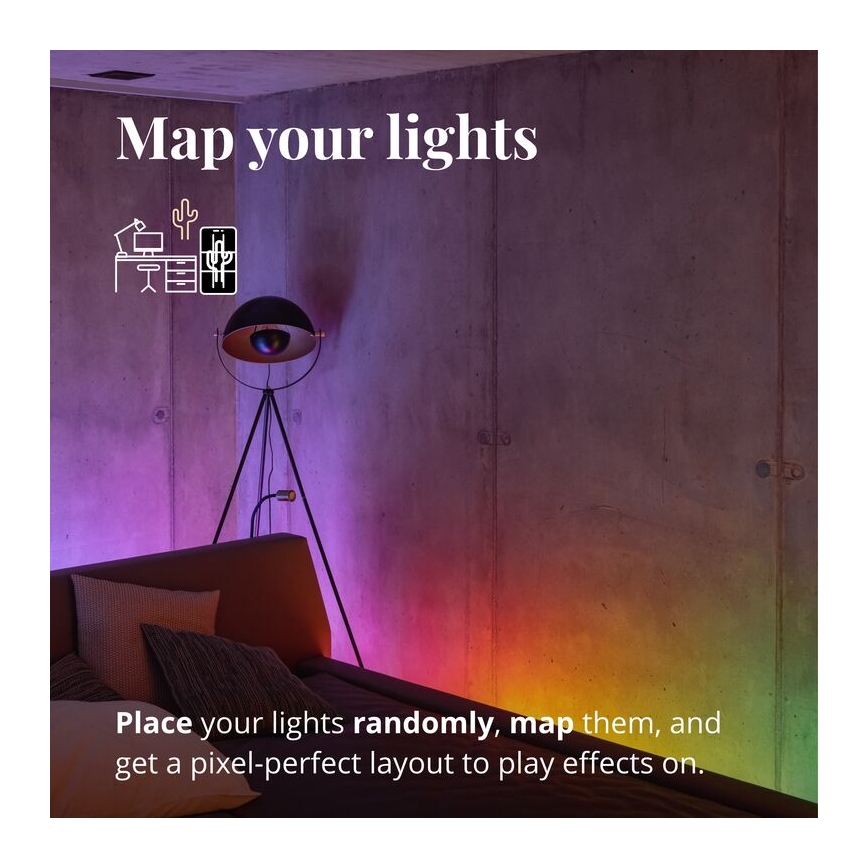 Twinkly - LED RGB Zatemnitveni trak LINE 100xLED 1,5 m Wi-Fi