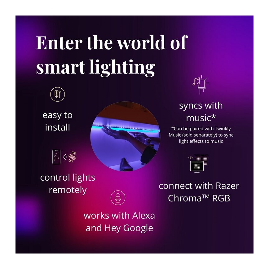 Twinkly - LED RGB Zatemnitveni trak LINE 100xLED 1,5 m Wi-Fi