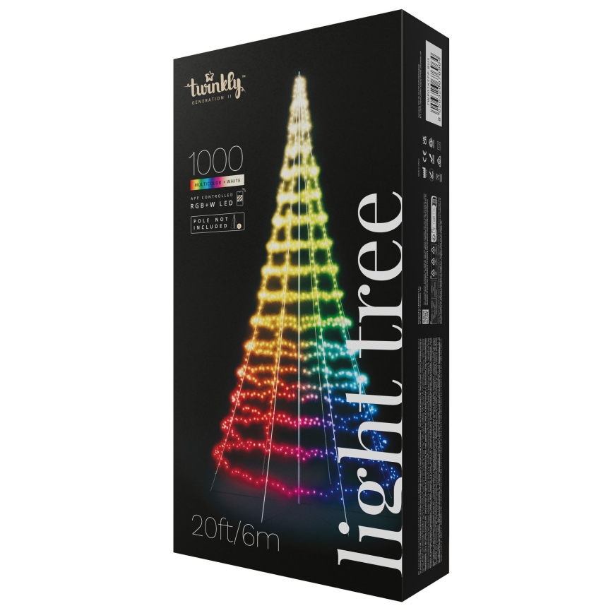 Twinkly - LED RGBW Dimerizabilno zunanje božično drevo LIGHT TREE 1000xLED 6 m IP44 Wi-Fi