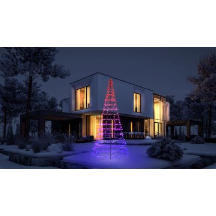 Twinkly - LED RGBW s možnostjo zatemnitve zunanja božična smreka LIGHT TREE 1000xLED 6 m IP44 Wi-Fi
