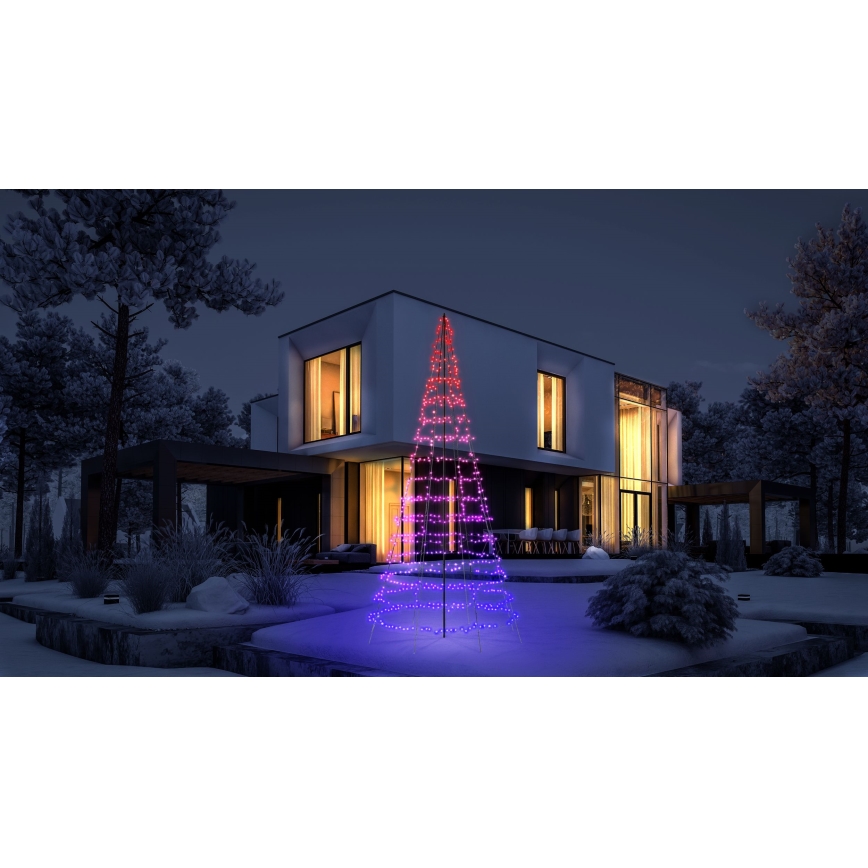 Twinkly - LED RGBW s možnostjo zatemnitve zunanja božična smreka LIGHT TREE 1000xLED 6 m IP44 Wi-Fi