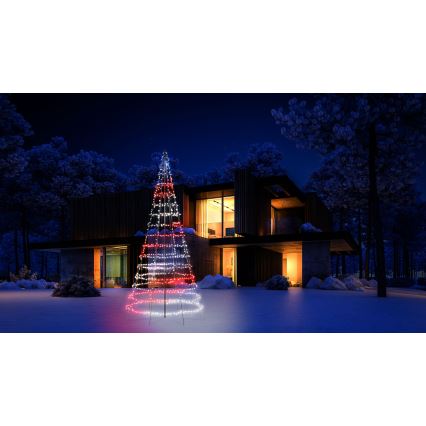 Twinkly - LED RGBW s možnostjo zatemnitve zunanja božična smreka LIGHT TREE 1000xLED 6 m IP44 Wi-Fi