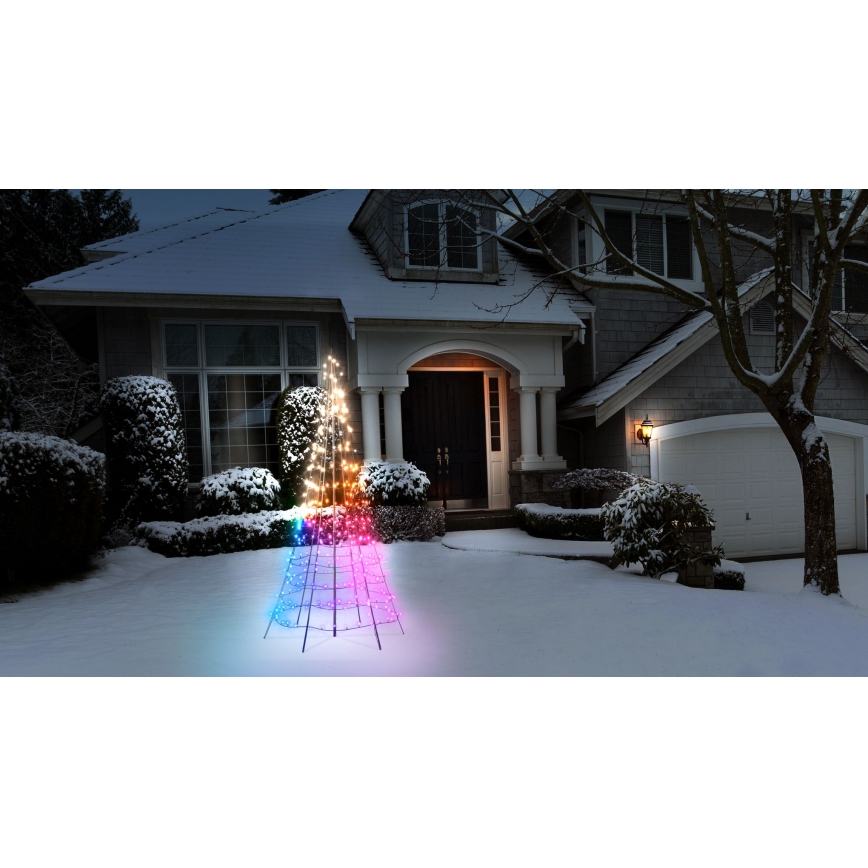 Twinkly - LED RGBW Zatemnitveno zunanje božično drevo LIGHT TREE 300xLED 2m IP44 Wi-Fi