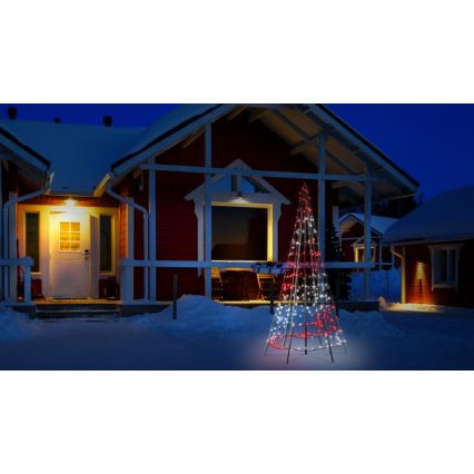Twinkly - LED RGBW Zatemnitveno zunanje božično drevo LIGHT TREE 300xLED 2m IP44 Wi-Fi