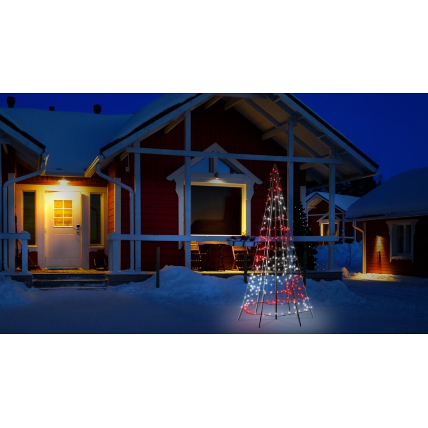 Twinkly - LED RGBW Zatemnitveno zunanje božično drevo LIGHT TREE 300xLED 2m IP44 Wi-Fi