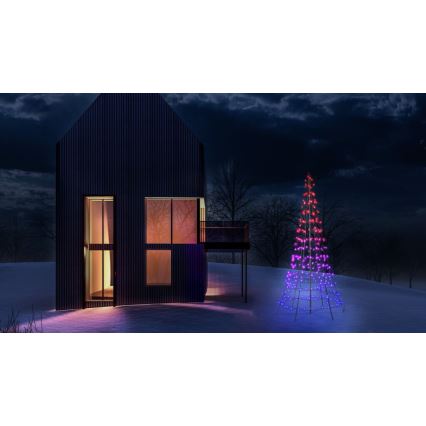 Twinkly - LED RGBW Zatemnitveno zunanje božično drevo LIGHT TREE 300xLED 2m IP44 Wi-Fi