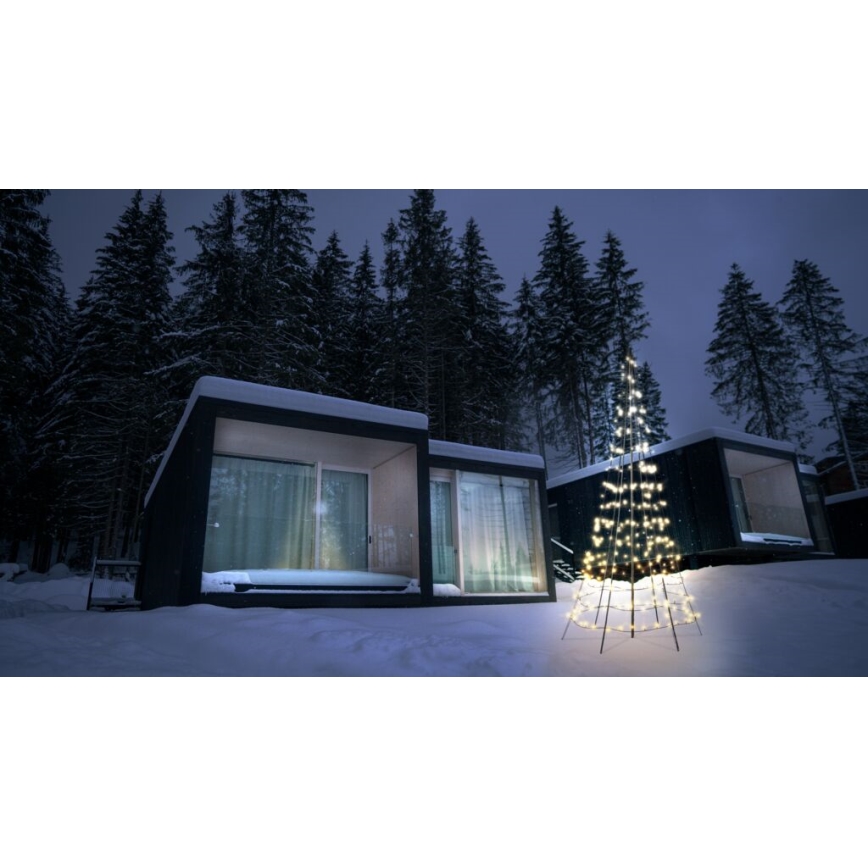Twinkly - LED RGBW Zatemnitveno zunanje božično drevo LIGHT TREE 300xLED 2m IP44 Wi-Fi