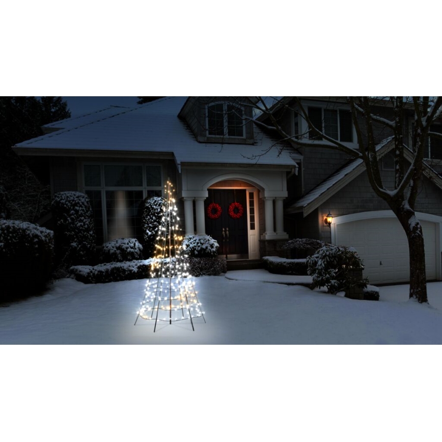 Twinkly - LED RGBW Zatemnitveno zunanje božično drevo LIGHT TREE 300xLED 2m IP44 Wi-Fi