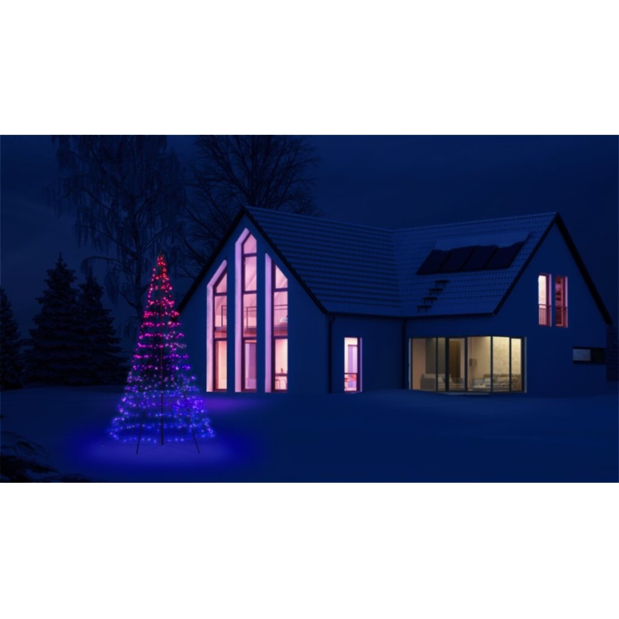 Twinkly - LED RGBW Zatemnitveno zunanje božično drevo LIGHT TREE 450xLED 3m IP44 Wi-Fi