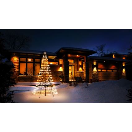 Twinkly - LED RGBW Zatemnitveno zunanje božično drevo LIGHT TREE 450xLED 3m IP44 Wi-Fi