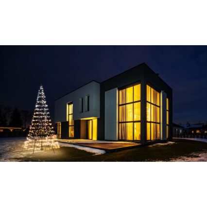 Twinkly - LED RGBW Zatemnitveno zunanje božično drevo LIGHT TREE 450xLED 3m IP44 Wi-Fi