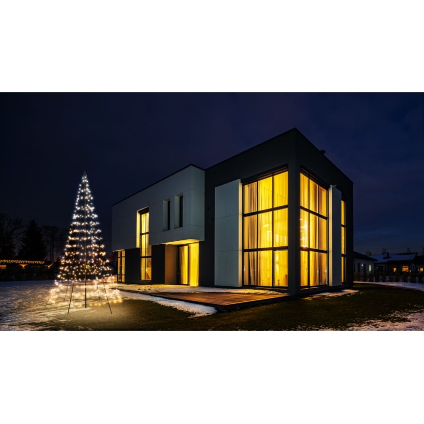 Twinkly - LED RGBW Zatemnitveno zunanje božično drevo LIGHT TREE 450xLED 3m IP44 Wi-Fi
