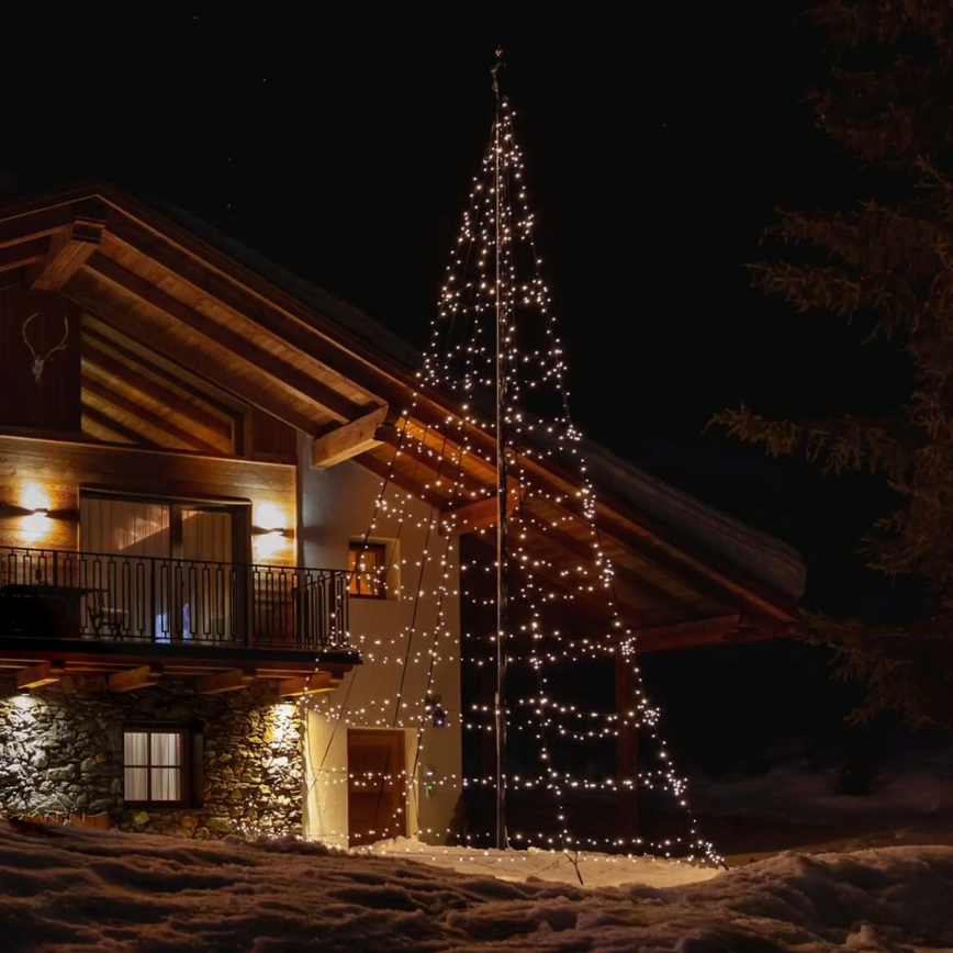 Twinkly - LED RGBW Zatemnitveno zunanje božično drevo LIGHT TREE 750xLED 4m IP44 Wi-Fi