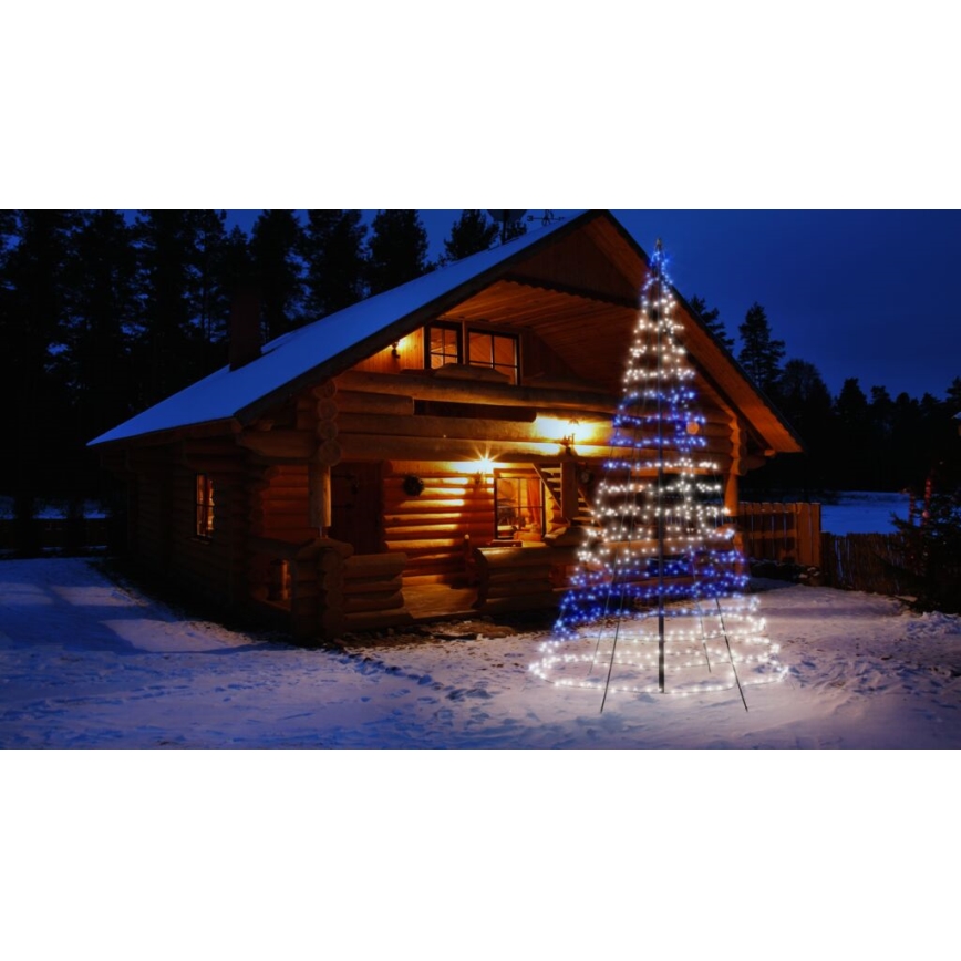 Twinkly - LED RGBW Zatemnitveno zunanje božično drevo LIGHT TREE 750xLED 4m IP44 Wi-Fi