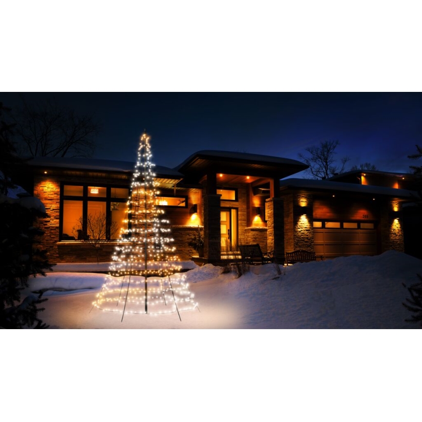 Twinkly - LED RGBW Zatemnitveno zunanje božično drevo LIGHT TREE 750xLED 4m IP44 Wi-Fi