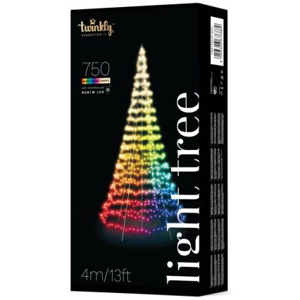 Twinkly - LED RGBW Zatemnitveno zunanje božično drevo LIGHT TREE 750xLED 4m IP44 Wi-Fi