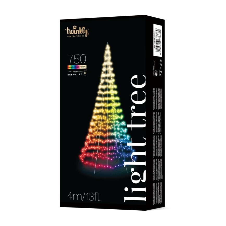 Twinkly - LED RGBW Zatemnitveno zunanje božično drevo LIGHT TREE 750xLED 4m IP44 Wi-Fi