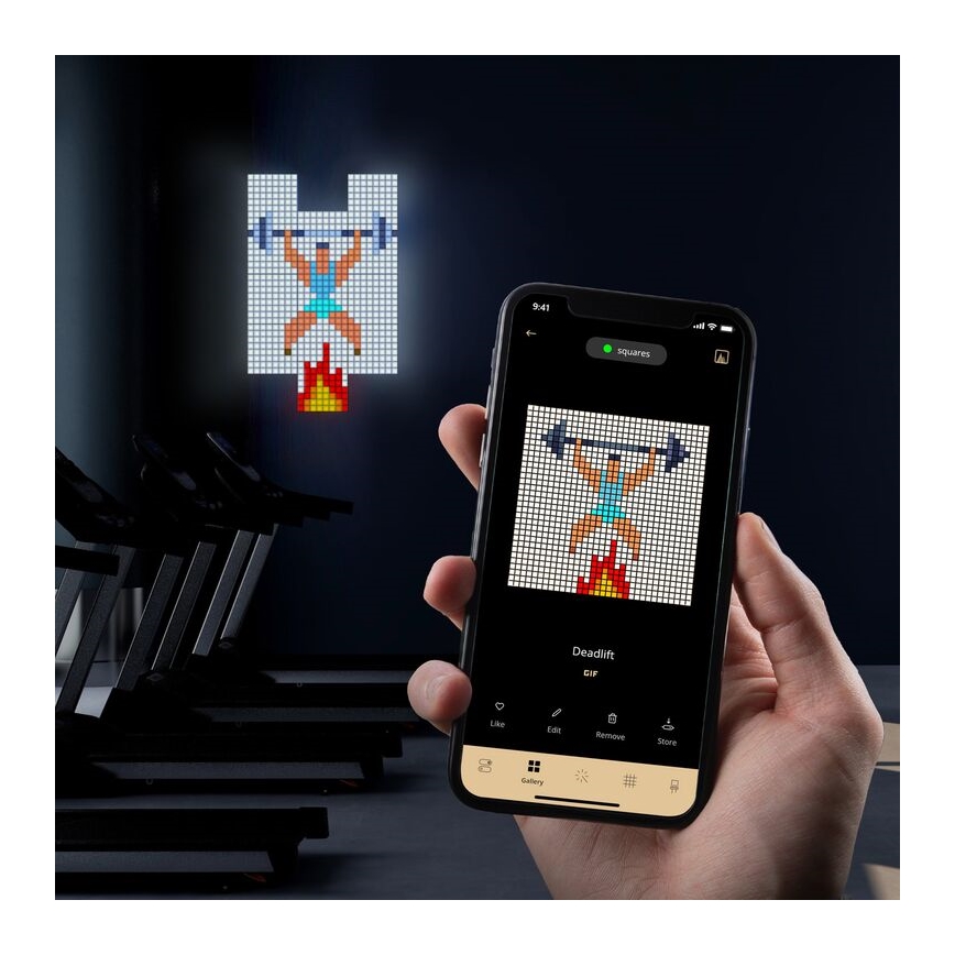 Twinkly - LED RGB Zatemnitveni panel SQUARES 64xLED 16x16 cm Wi-Fi